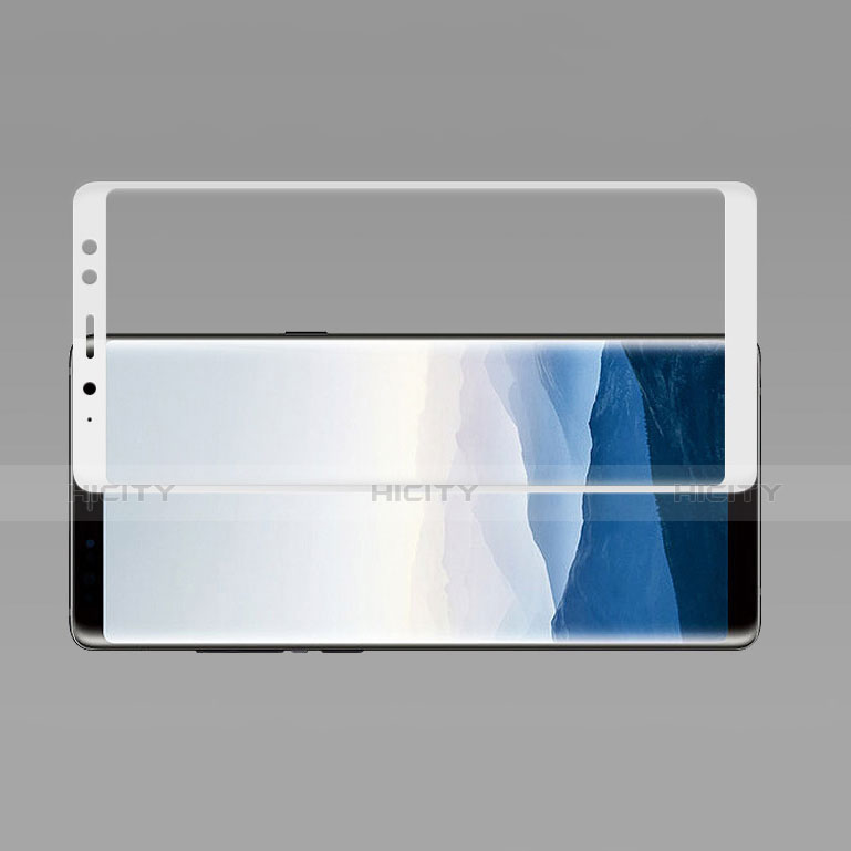 Schutzfolie Full Coverage Displayschutzfolie Panzerfolie Skins zum Aufkleben Gehärtetes Glas Glasfolie F02 für Samsung Galaxy A8 (2018) Duos A530F Weiß groß