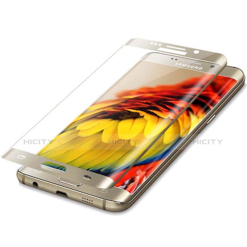 Schutzfolie Full Coverage Displayschutzfolie Panzerfolie Skins zum Aufkleben Gehärtetes Glas Glasfolie F02 für Samsung Galaxy S6 Edge+ Plus SM-G928F Weiß groß