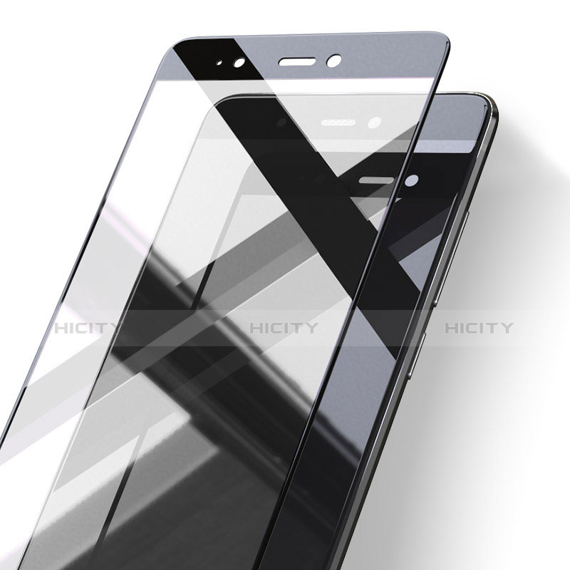 Schutzfolie Full Coverage Displayschutzfolie Panzerfolie Skins zum Aufkleben Gehärtetes Glas Glasfolie F02 für Xiaomi Mi 5S Schwarz Plus
