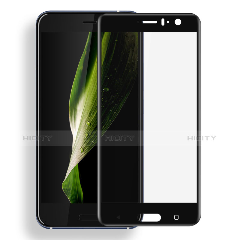 Schutzfolie Full Coverage Displayschutzfolie Panzerfolie Skins zum Aufkleben Gehärtetes Glas Glasfolie F03 für HTC U11 Schwarz groß