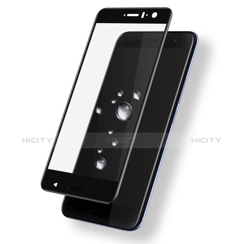 Schutzfolie Full Coverage Displayschutzfolie Panzerfolie Skins zum Aufkleben Gehärtetes Glas Glasfolie F03 für HTC U11 Schwarz groß