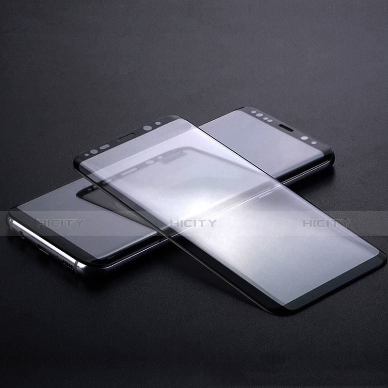 Schutzfolie Full Coverage Displayschutzfolie Panzerfolie Skins zum Aufkleben Gehärtetes Glas Glasfolie F03 für Samsung Galaxy S8 Plus Schwarz