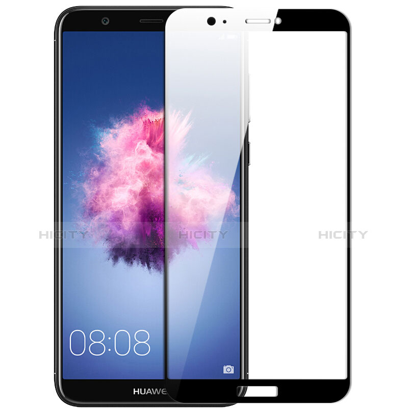 Schutzfolie Full Coverage Displayschutzfolie Panzerfolie Skins zum Aufkleben Gehärtetes Glas Glasfolie F04 für Huawei Enjoy 7S Schwarz groß