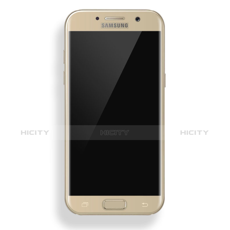 Schutzfolie Full Coverage Displayschutzfolie Panzerfolie Skins zum Aufkleben Gehärtetes Glas Glasfolie F04 für Samsung Galaxy A3 (2017) SM-A320F Gold groß