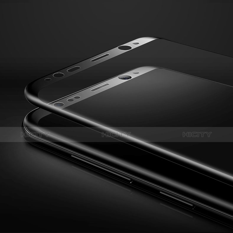 Schutzfolie Full Coverage Displayschutzfolie Panzerfolie Skins zum Aufkleben Gehärtetes Glas Glasfolie F04 für Samsung Galaxy S8 Plus Schwarz
