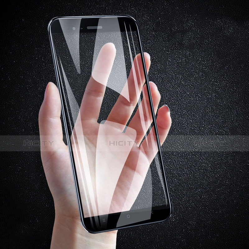Schutzfolie Full Coverage Displayschutzfolie Panzerfolie Skins zum Aufkleben Gehärtetes Glas Glasfolie F04 für Xiaomi Mi A1 Weiß