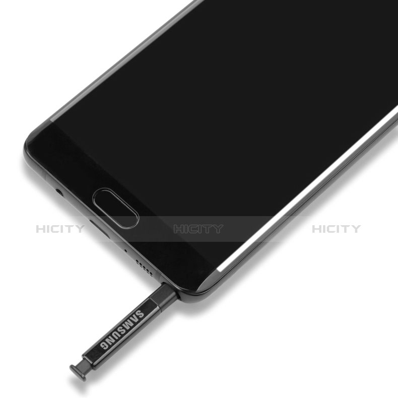 Schutzfolie Full Coverage Displayschutzfolie Panzerfolie Skins zum Aufkleben Gehärtetes Glas Glasfolie F05 für Samsung Galaxy Note 7 Schwarz groß