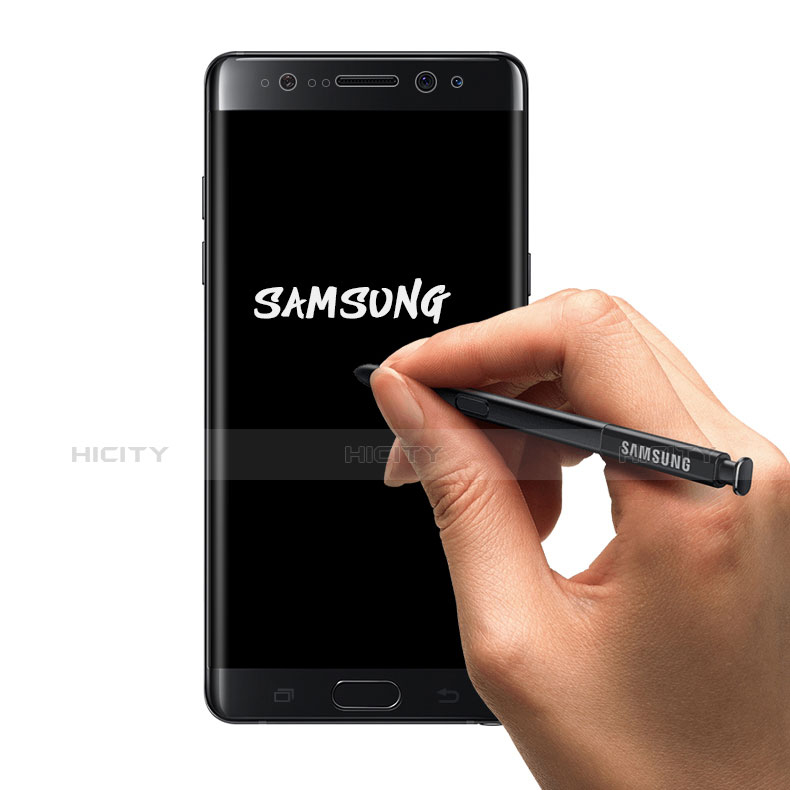 Schutzfolie Full Coverage Displayschutzfolie Panzerfolie Skins zum Aufkleben Gehärtetes Glas Glasfolie F05 für Samsung Galaxy Note 7 Schwarz groß
