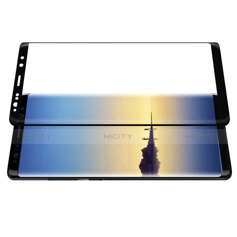 Schutzfolie Full Coverage Displayschutzfolie Panzerfolie Skins zum Aufkleben Gehärtetes Glas Glasfolie F05 für Samsung Galaxy Note 8 Schwarz