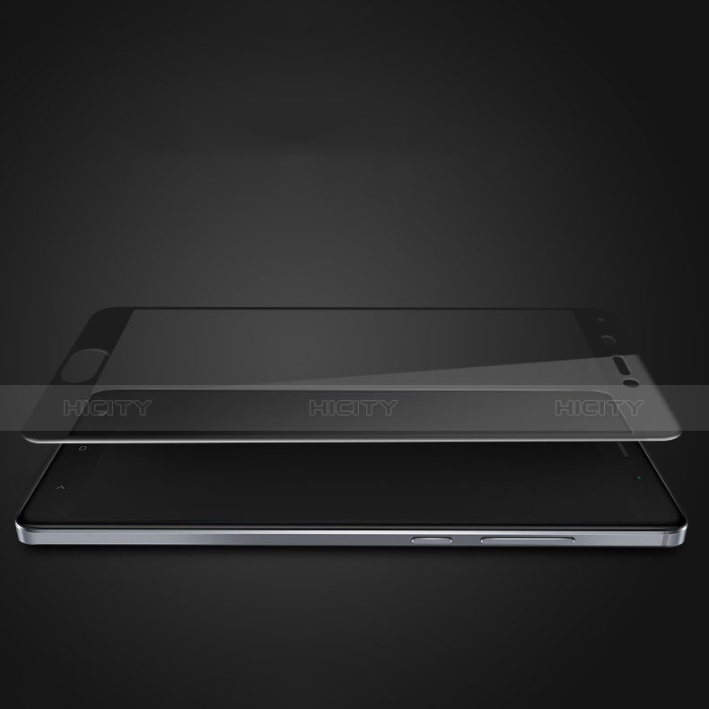 Schutzfolie Full Coverage Displayschutzfolie Panzerfolie Skins zum Aufkleben Gehärtetes Glas Glasfolie F05 für Xiaomi Mi 5S Schwarz