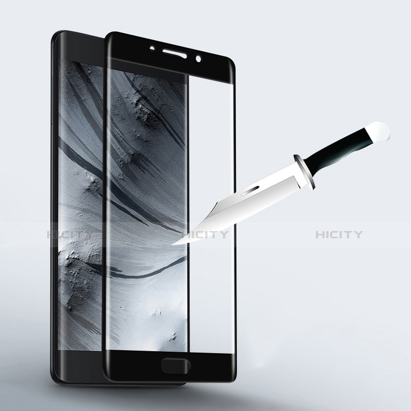 Schutzfolie Full Coverage Displayschutzfolie Panzerfolie Skins zum Aufkleben Gehärtetes Glas Glasfolie F11 für Xiaomi Mi Note 2 Schwarz groß