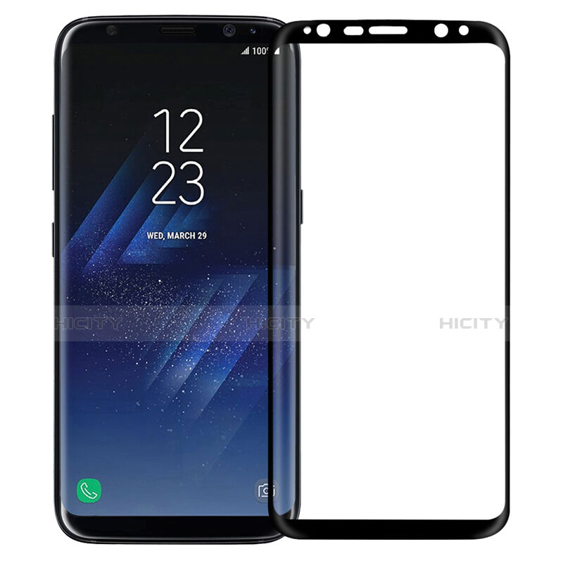 Schutzfolie Full Coverage Displayschutzfolie Panzerfolie Skins zum Aufkleben Gehärtetes Glas Glasfolie F12 für Samsung Galaxy S8 Schwarz Plus