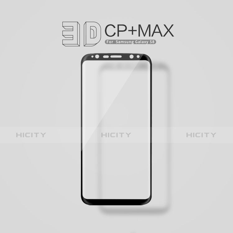 Schutzfolie Full Coverage Displayschutzfolie Panzerfolie Skins zum Aufkleben Gehärtetes Glas Glasfolie F12 für Samsung Galaxy S8 Schwarz