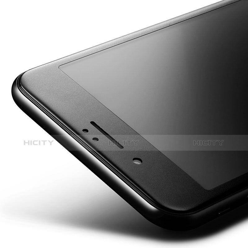 Schutzfolie Full Coverage Displayschutzfolie Panzerfolie Skins zum Aufkleben Gehärtetes Glas Glasfolie F16 für Apple iPhone 8 Schwarz groß