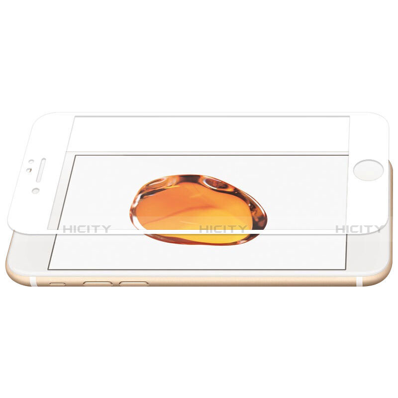 Schutzfolie Full Coverage Displayschutzfolie Panzerfolie Skins zum Aufkleben Gehärtetes Glas Glasfolie F18 für Apple iPhone SE3 (2022) Weiß groß