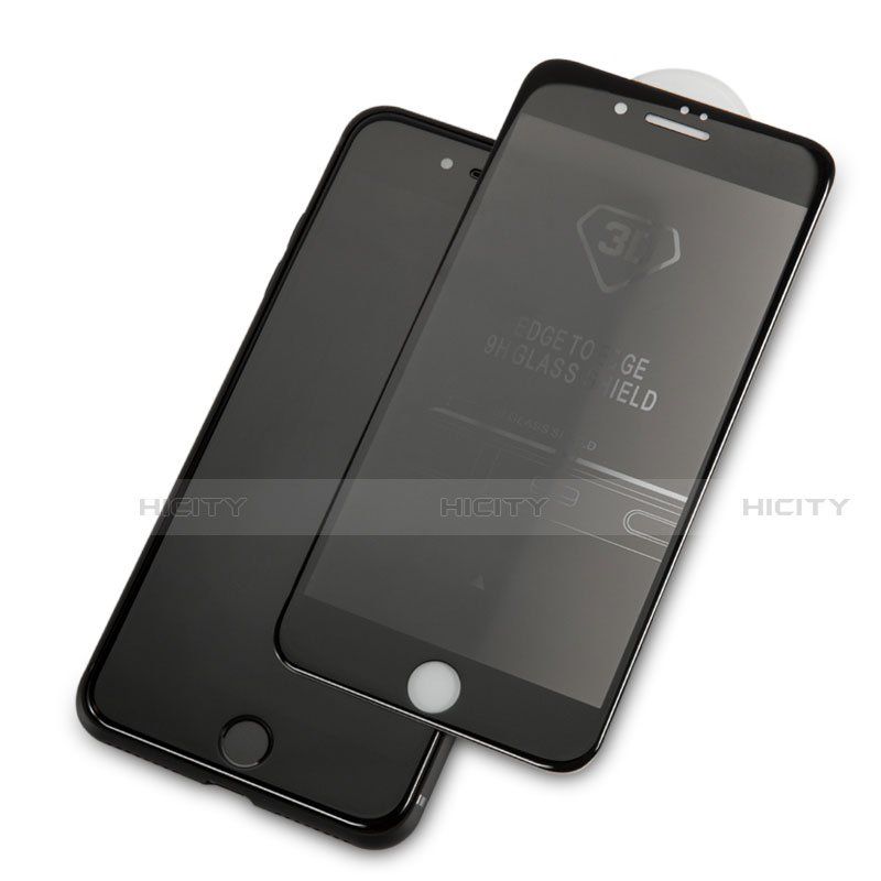 Schutzfolie Full Coverage Displayschutzfolie Panzerfolie Skins zum Aufkleben Gehärtetes Glas Glasfolie F19 für Apple iPhone SE (2020) Schwarz groß