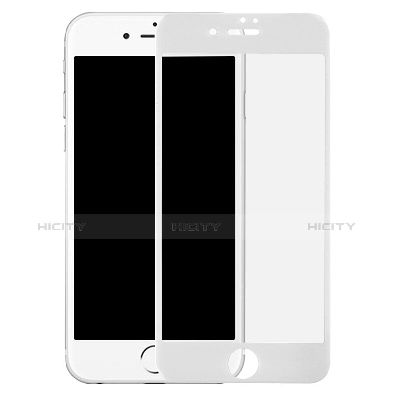Schutzfolie Full Coverage Displayschutzfolie Panzerfolie Skins zum Aufkleben Gehärtetes Glas Glasfolie F21 für Apple iPhone 8 Plus Weiß
