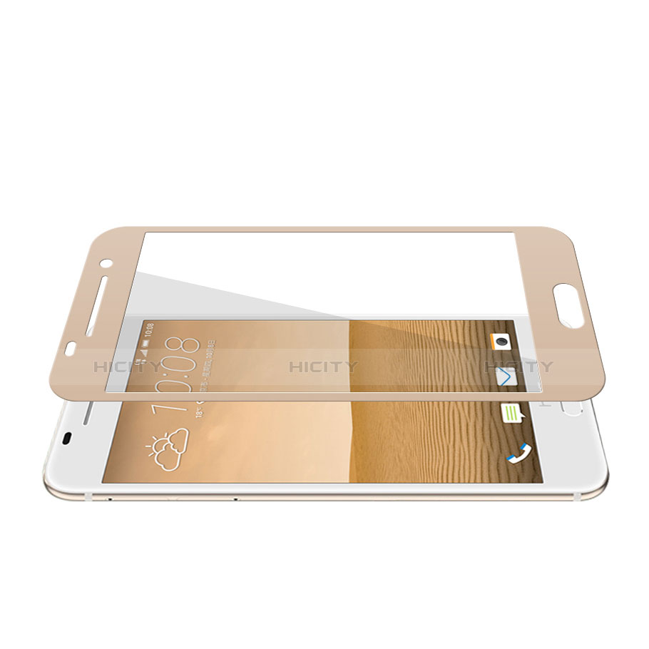 Schutzfolie Full Coverage Displayschutzfolie Panzerfolie Skins zum Aufkleben Gehärtetes Glas Glasfolie für HTC One A9 Gold Plus