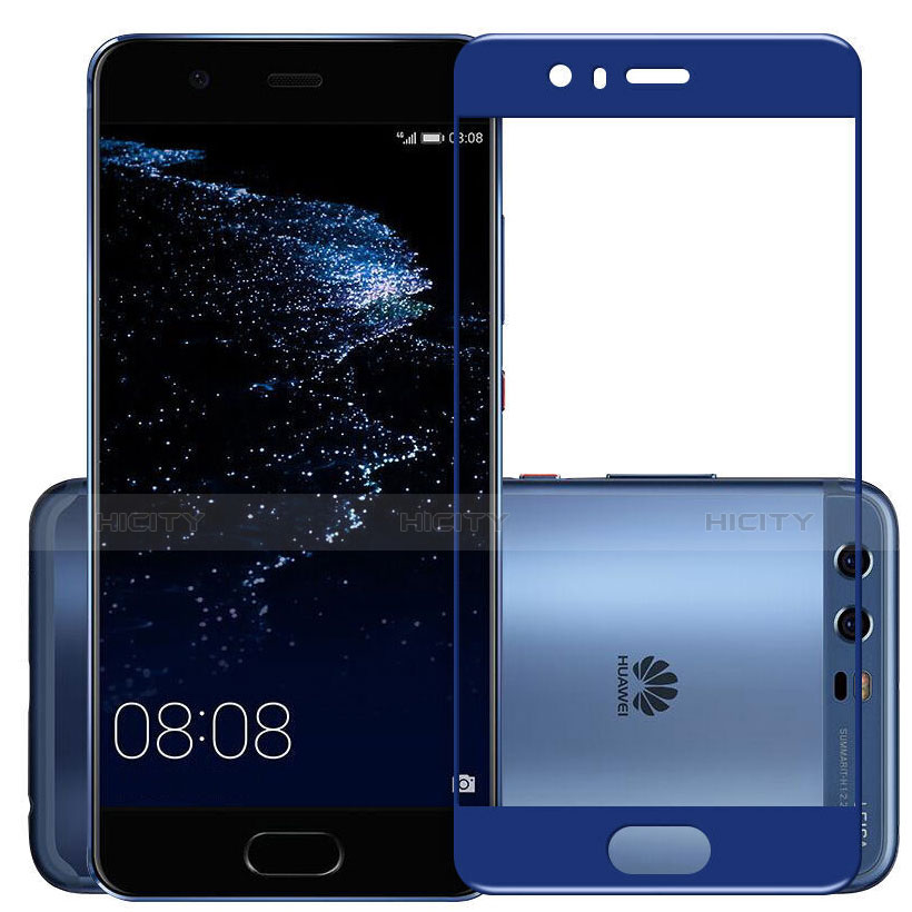 Schutzfolie Full Coverage Displayschutzfolie Panzerfolie Skins zum Aufkleben Gehärtetes Glas Glasfolie für Huawei P10 Blau Plus