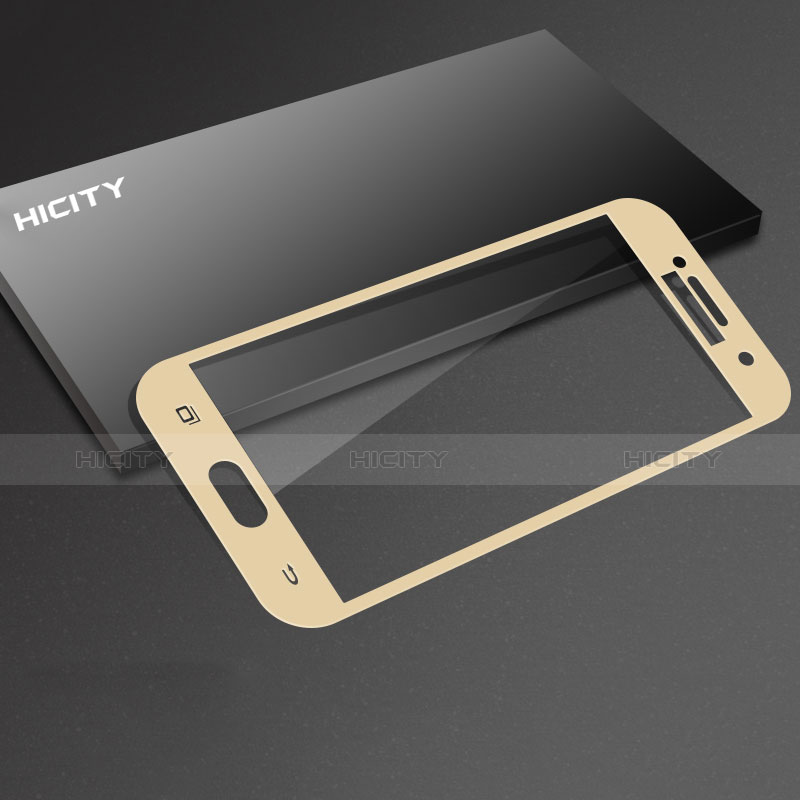Schutzfolie Full Coverage Displayschutzfolie Panzerfolie Skins zum Aufkleben Gehärtetes Glas Glasfolie für Samsung Galaxy A5 (2017) Duos Gold groß