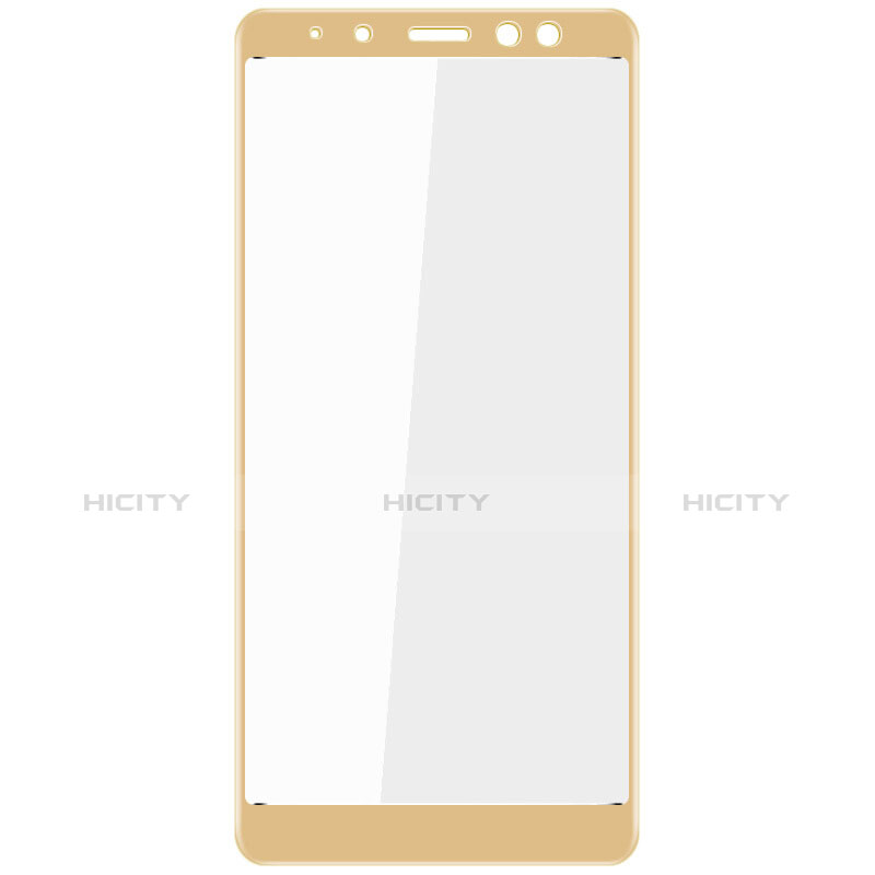 Schutzfolie Full Coverage Displayschutzfolie Panzerfolie Skins zum Aufkleben Gehärtetes Glas Glasfolie für Samsung Galaxy A8+ A8 Plus (2018) A730F Gold groß
