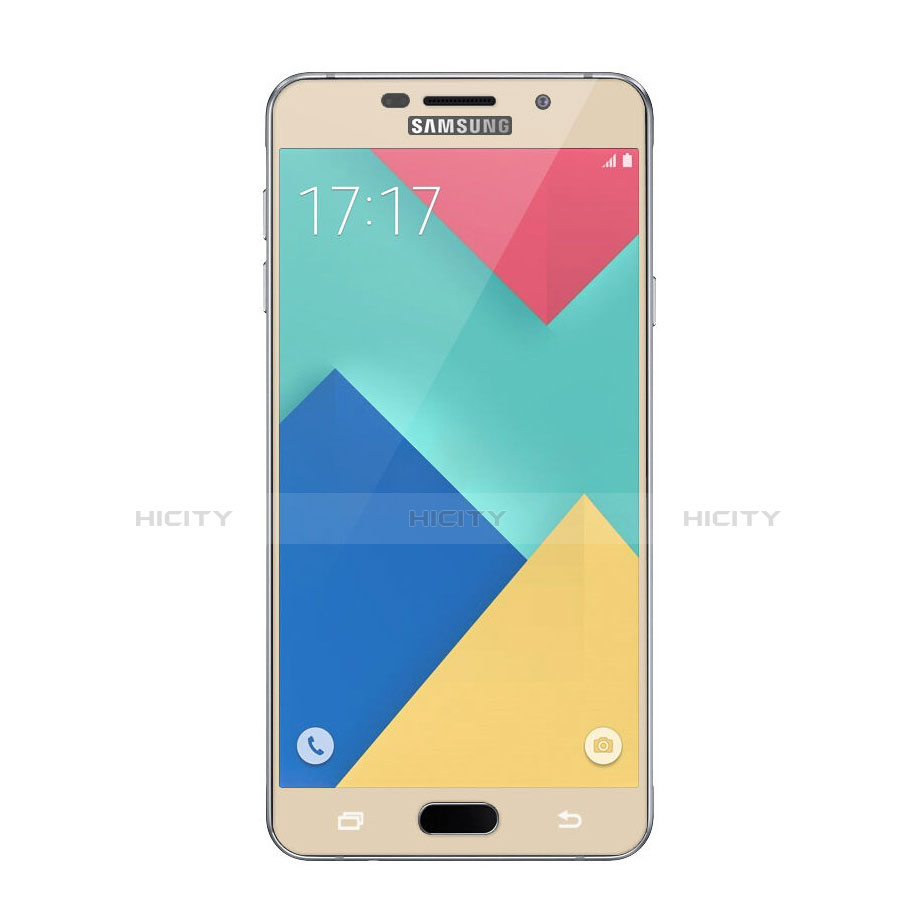 Schutzfolie Full Coverage Displayschutzfolie Panzerfolie Skins zum Aufkleben Gehärtetes Glas Glasfolie für Samsung Galaxy A9 Pro (2016) SM-A9100 Gold