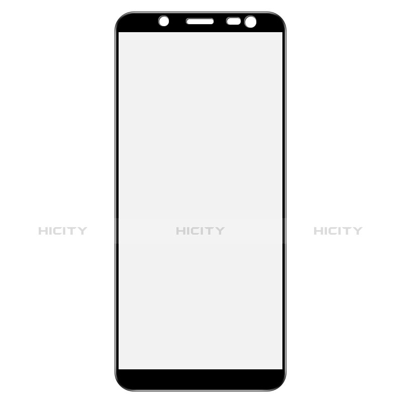Schutzfolie Full Coverage Displayschutzfolie Panzerfolie Skins zum Aufkleben Gehärtetes Glas Glasfolie für Samsung Galaxy J6 (2018) J600F Schwarz