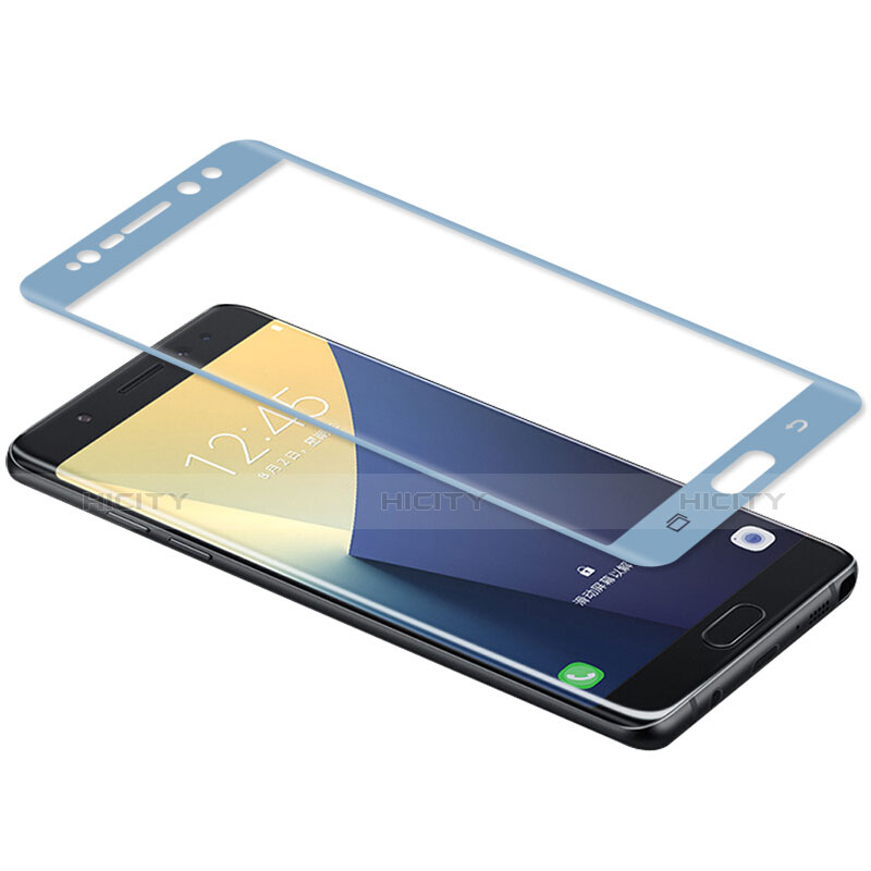 Schutzfolie Full Coverage Displayschutzfolie Panzerfolie Skins zum Aufkleben Gehärtetes Glas Glasfolie für Samsung Galaxy Note 7 Blau groß