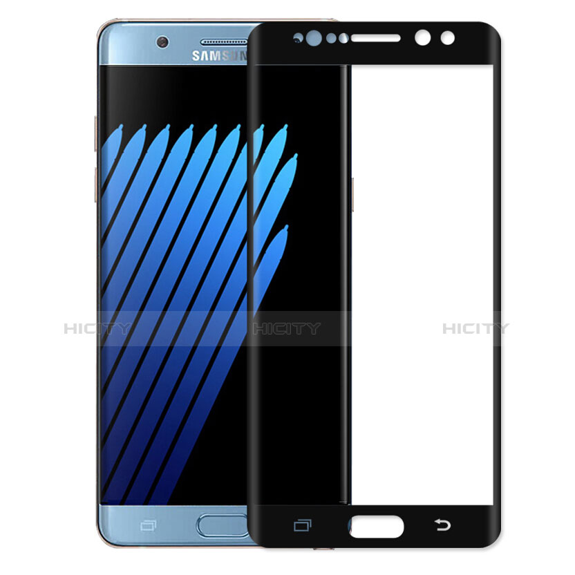 Schutzfolie Full Coverage Displayschutzfolie Panzerfolie Skins zum Aufkleben Gehärtetes Glas Glasfolie für Samsung Galaxy Note 7 Schwarz Plus