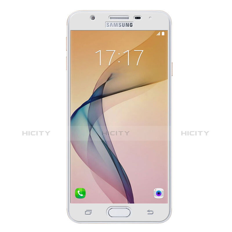 Schutzfolie Full Coverage Displayschutzfolie Panzerfolie Skins zum Aufkleben Gehärtetes Glas Glasfolie für Samsung Galaxy On5 (2016) G570 G570F Weiß groß