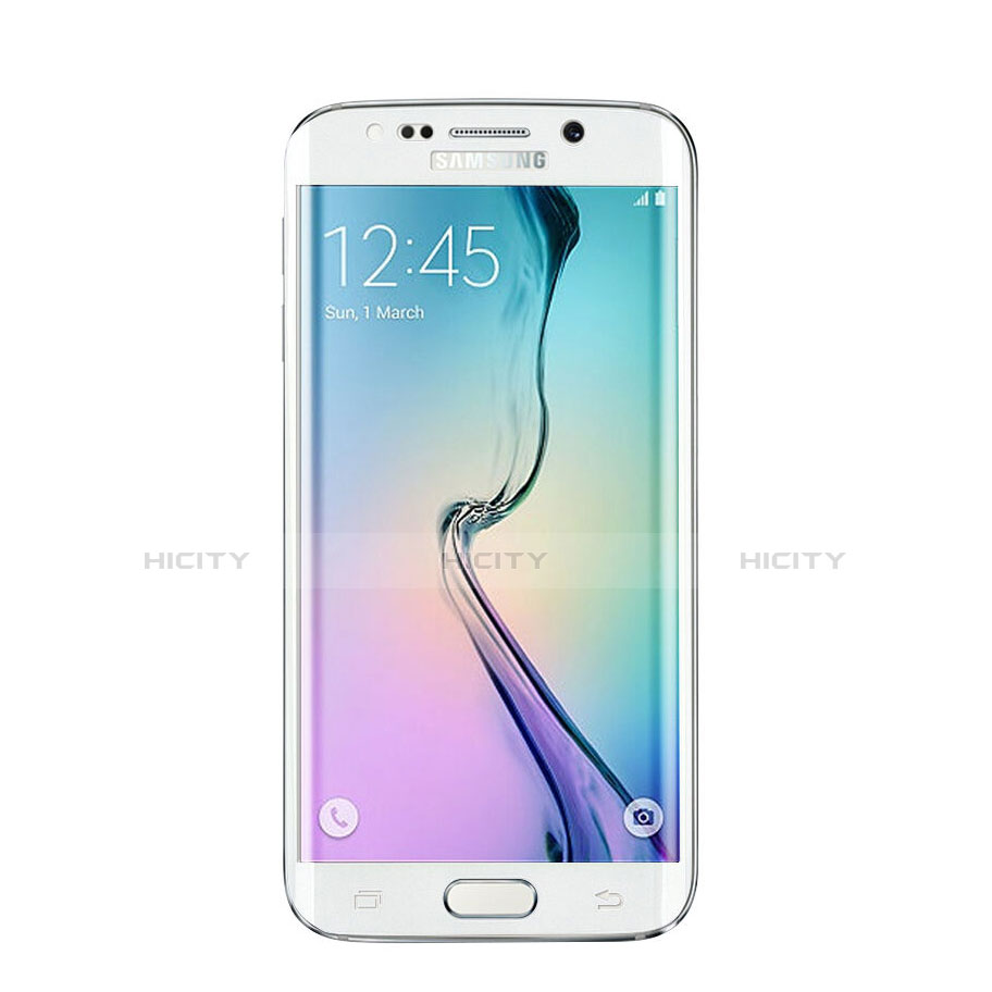Schutzfolie Full Coverage Displayschutzfolie Panzerfolie Skins zum Aufkleben Gehärtetes Glas Glasfolie für Samsung Galaxy S6 Edge+ Plus SM-G928F Weiß