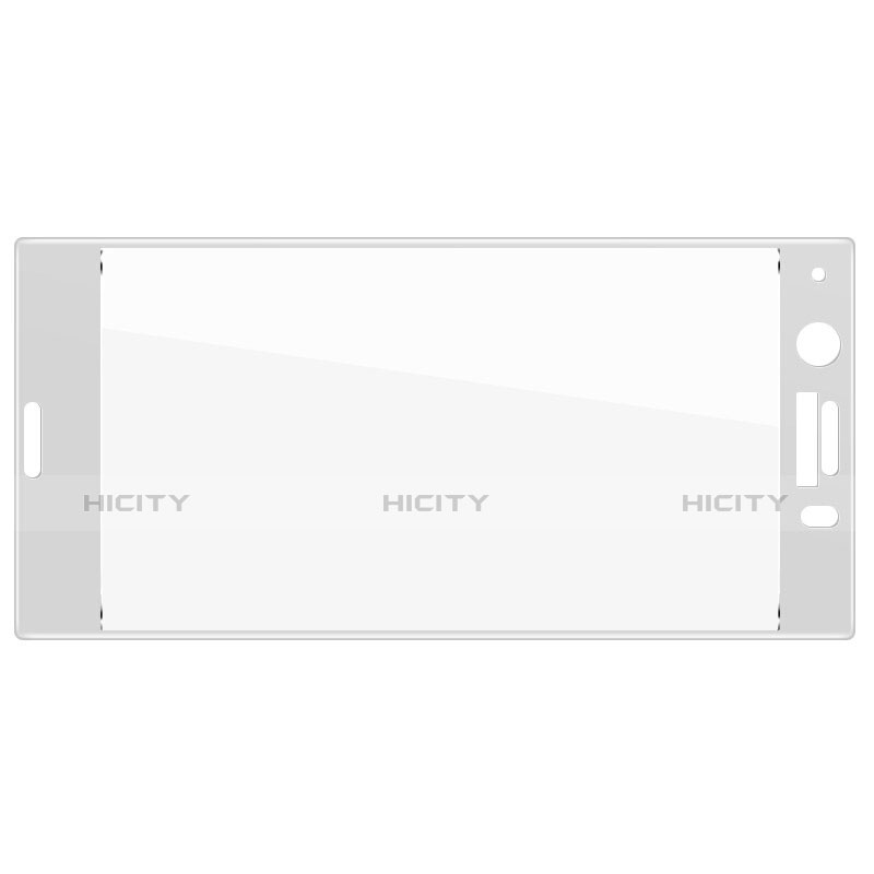 Schutzfolie Full Coverage Displayschutzfolie Panzerfolie Skins zum Aufkleben Gehärtetes Glas Glasfolie für Sony Xperia XZ1 Compact Weiß