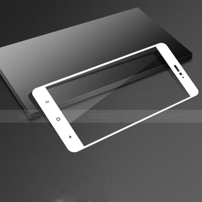 Schutzfolie Full Coverage Displayschutzfolie Panzerfolie Skins zum Aufkleben Gehärtetes Glas Glasfolie für Xiaomi Mi 4C Weiß