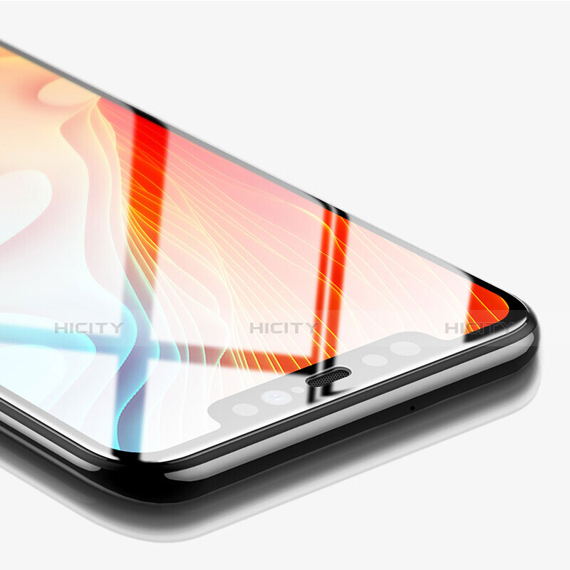 Schutzfolie Full Coverage Displayschutzfolie Panzerfolie Skins zum Aufkleben Gehärtetes Glas Glasfolie für Xiaomi Mi 8 Schwarz