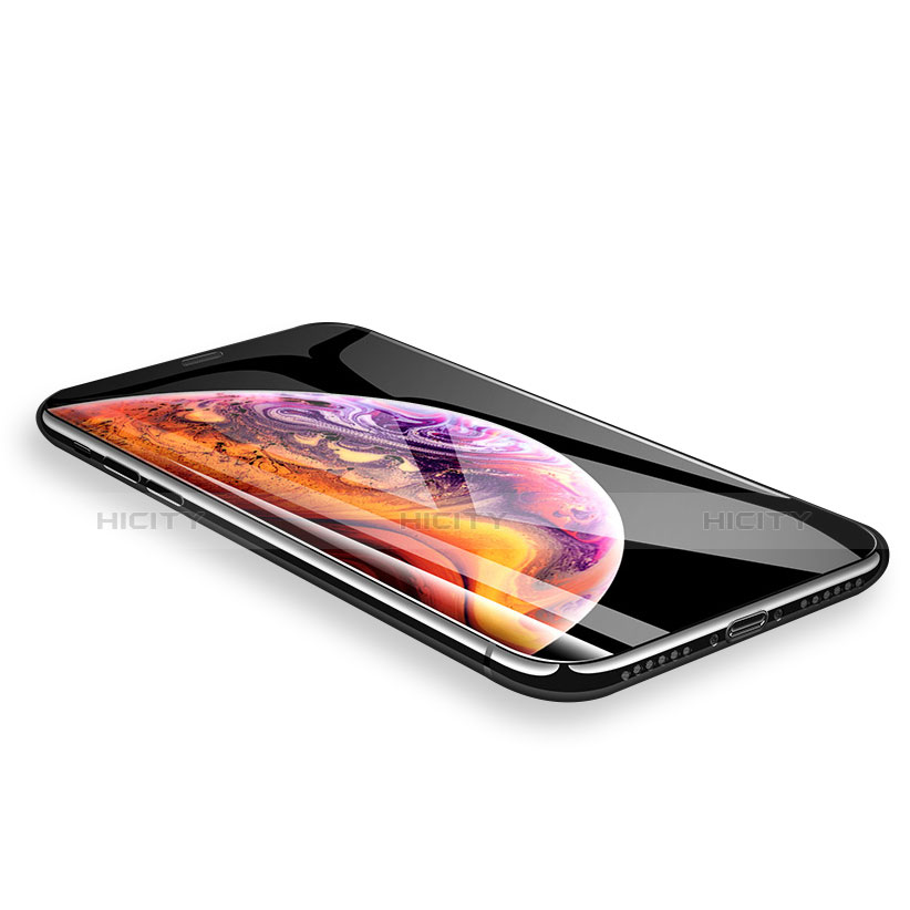 Schutzfolie Full Coverage Displayschutzfolie Panzerfolie Skins zum Aufkleben Gehärtetes Glas Glasfolie P04 für Apple iPhone Xs Max Schwarz