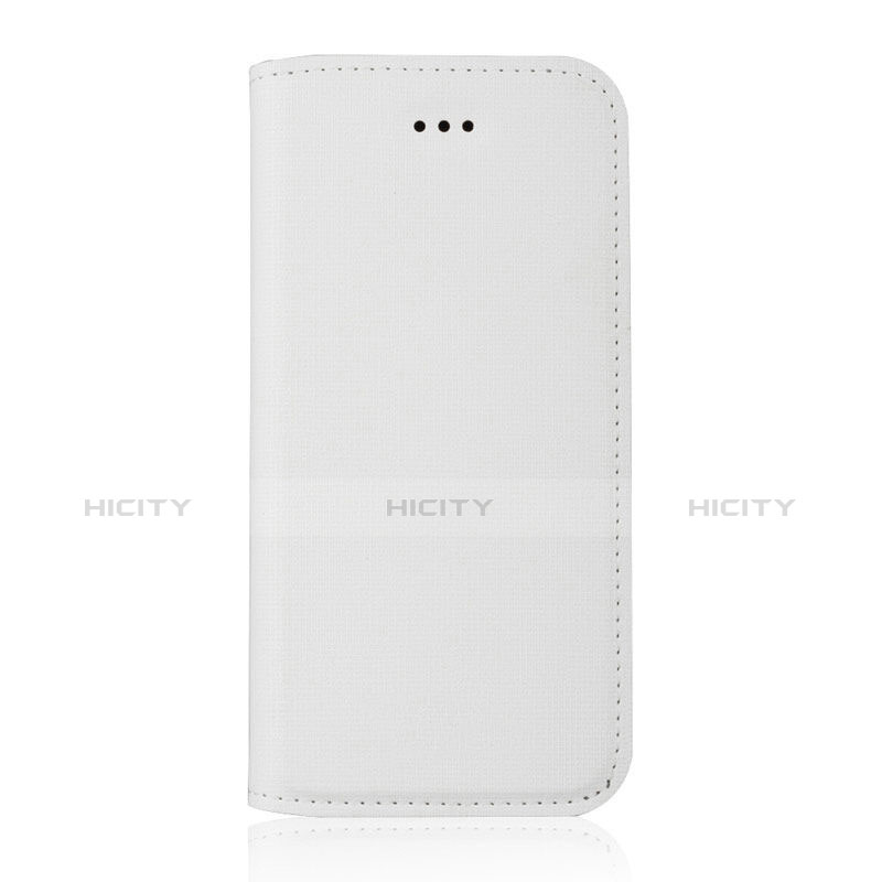 Schutzhülle Flip Tasche Leder für Apple iPhone 5C Weiß Plus