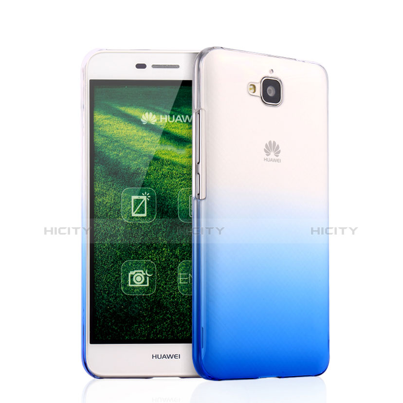 Schutzhülle Handytasche Durchsichtig Farbverlauf für Huawei Enjoy 5 Blau Plus