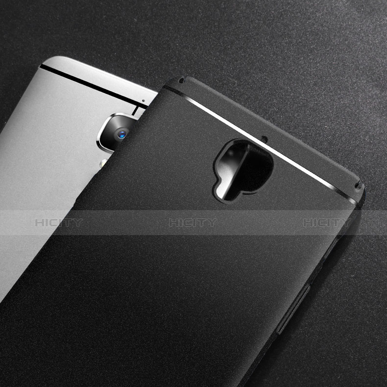 Schutzhülle Kunststoff Handyhülle Hülle Treibsand für OnePlus 3 Schwarz groß