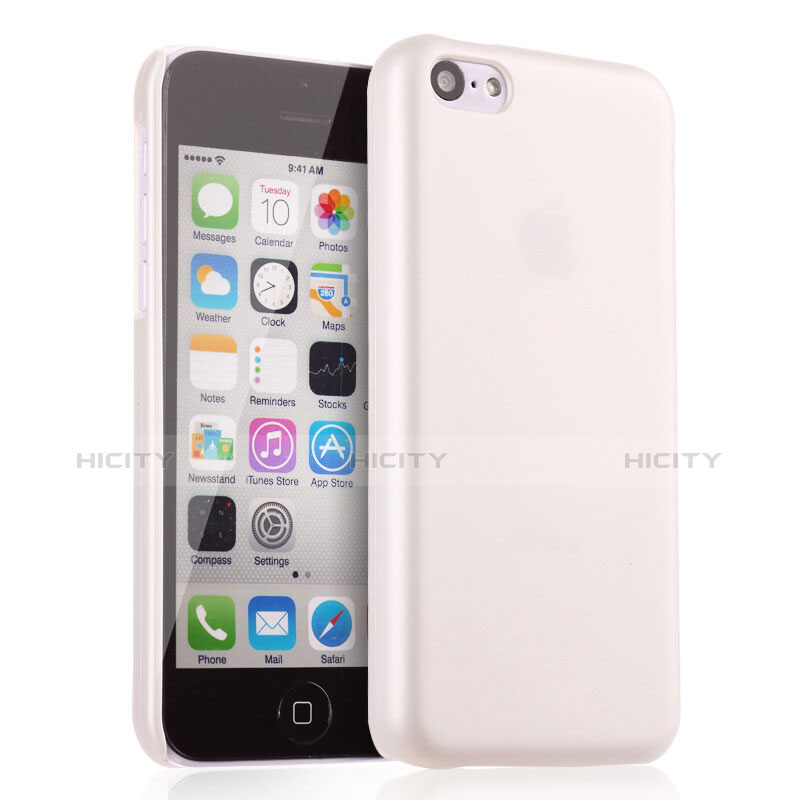 Schutzhülle Kunststoff Hülle Matt für Apple iPhone 5C Weiß Plus