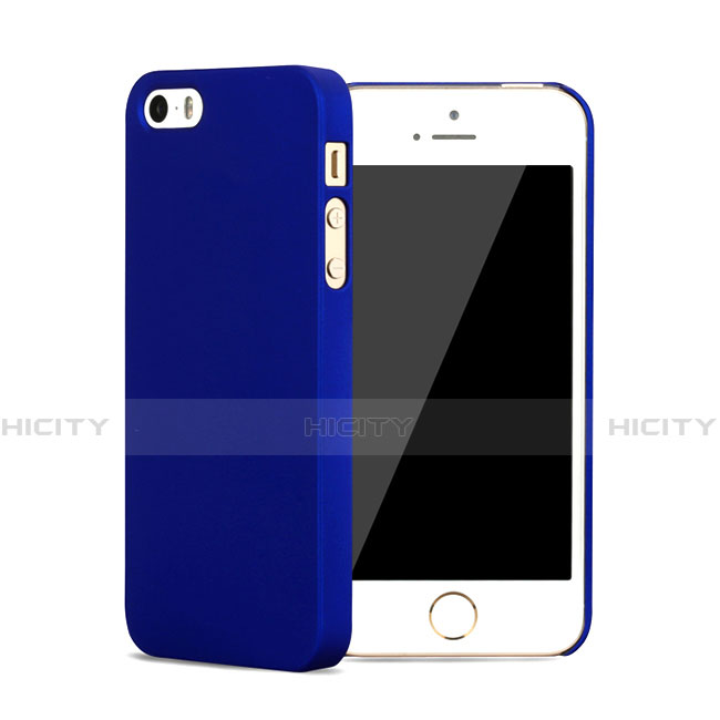 Schutzhülle Kunststoff Hülle Matt für Apple iPhone 5S Blau Plus