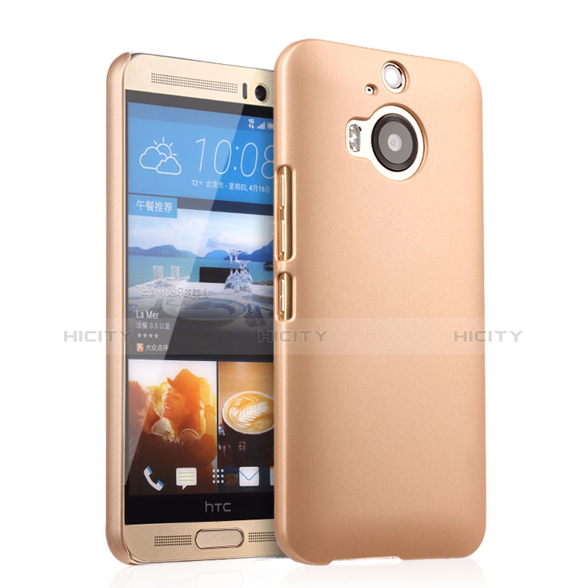 Schutzhülle Kunststoff Hülle Matt für HTC One M9 Plus Gold
