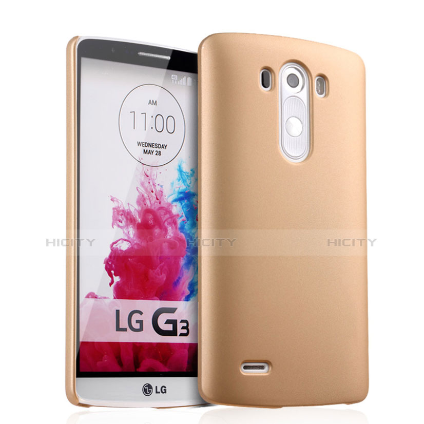 Schutzhülle Kunststoff Hülle Matt für LG G3 Gold
