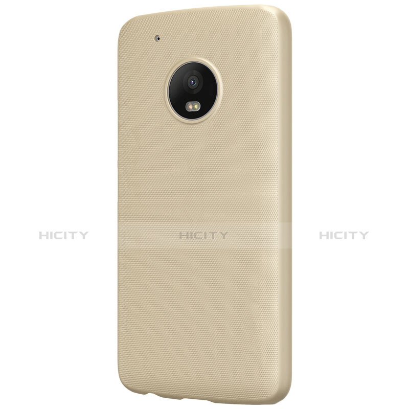 Schutzhülle Kunststoff Hülle Matt für Motorola Moto G5 Plus Gold groß