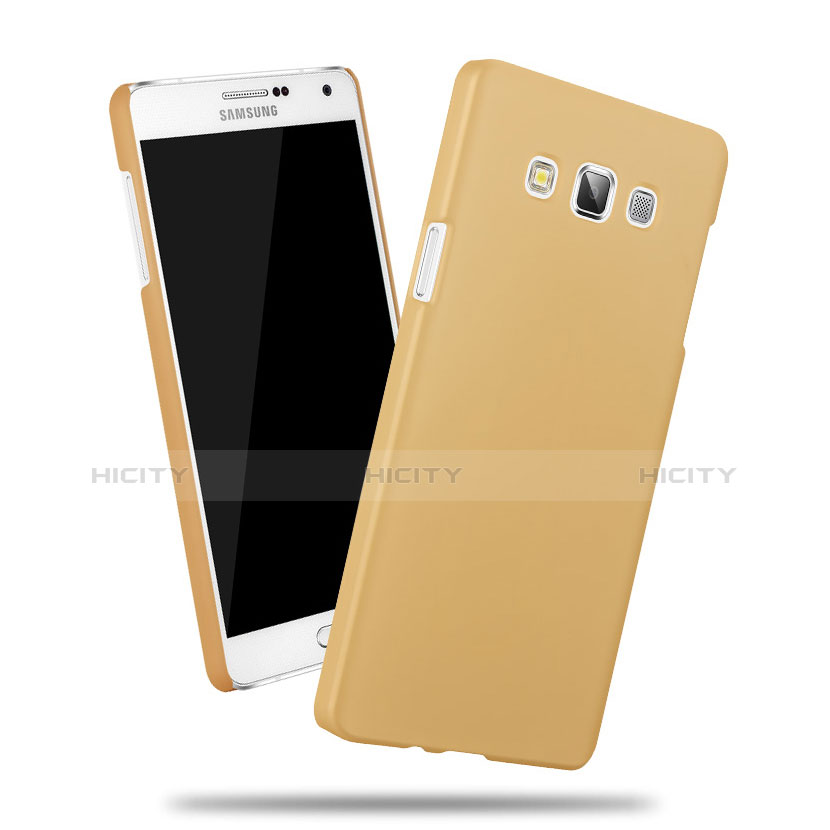 Schutzhülle Kunststoff Hülle Matt für Samsung Galaxy A3 SM-300F Gold Plus