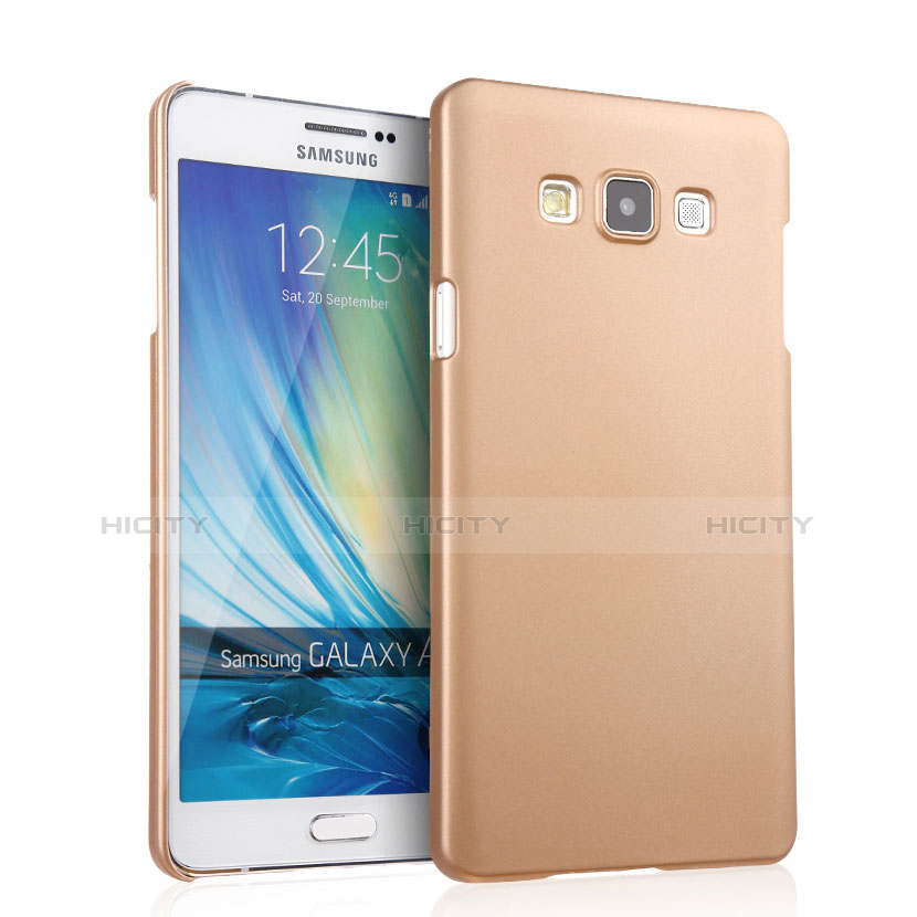 Schutzhülle Kunststoff Hülle Matt für Samsung Galaxy A7 SM-A700 Gold