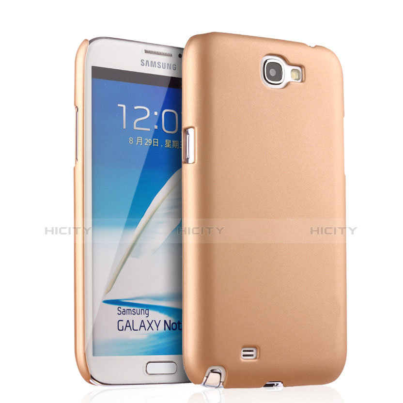 Schutzhülle Kunststoff Hülle Matt für Samsung Galaxy Note 2 N7100 N7105 Gold Plus