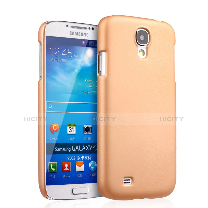 Schutzhülle Kunststoff Hülle Matt für Samsung Galaxy S4 IV Advance i9500 Gold Plus