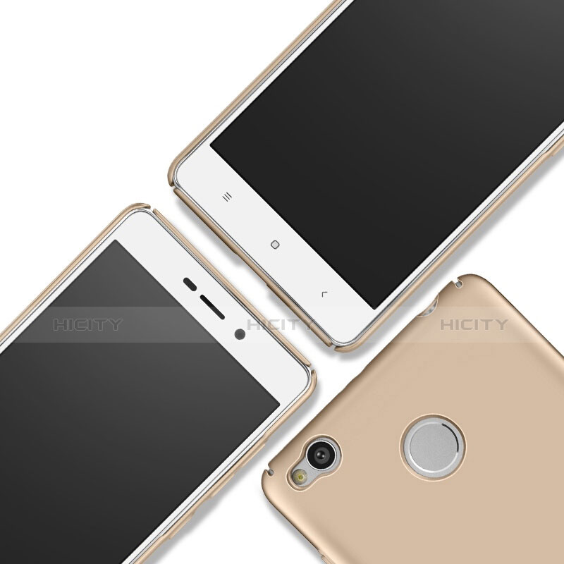Schutzhülle Kunststoff Hülle Matt für Xiaomi Redmi 3X Gold groß