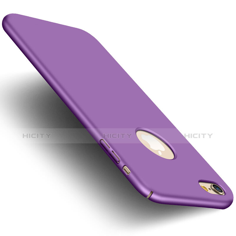 Schutzhülle Kunststoff Hülle Matt Loch mit Fingerring Ständer für Apple iPhone 6S Plus Violett groß