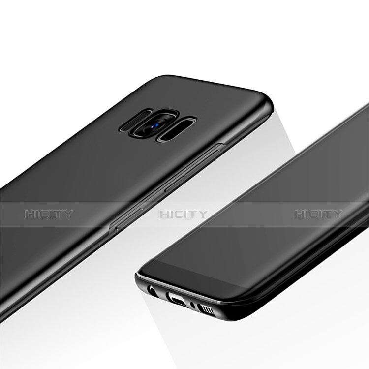 Schutzhülle Kunststoff Hülle Matt R01 für Samsung Galaxy S8 Schwarz groß